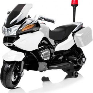 MOTO INFANTIL 12V, POLICÍA, 2 MOTORES 12V, BLANCA - AT-POLICIAWHITE